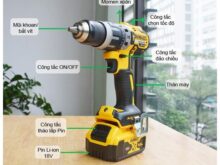 Cấu tạo máy khoan pin