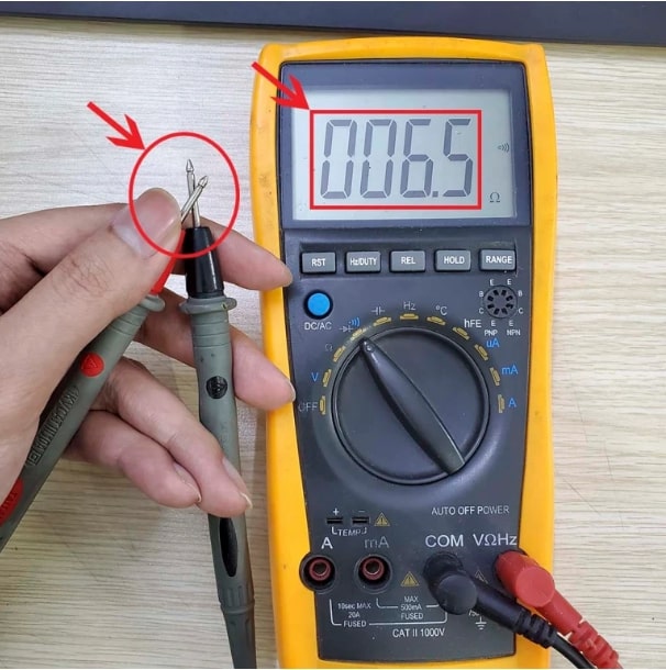 Kiểm tra chức năng đo thông mạch của thiết bị
