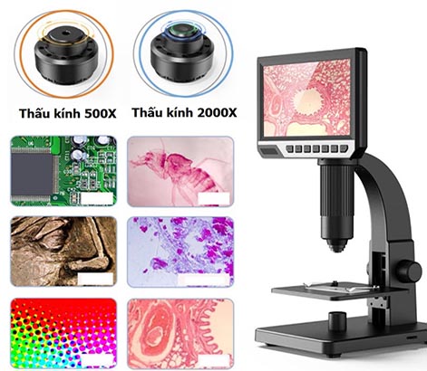 kính hiển vi điện tử có màn hình