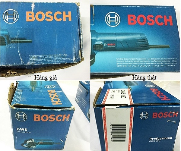 Phân biệt mái mài Bosch thật giả dựa vào hộp đựng