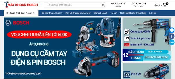Website mua online máy mài Bosch chính hãng