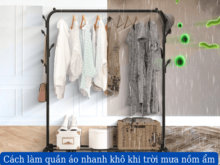 Bạn có biết cách giặt và phơi quần áo nhanh khô ngày trời nồm