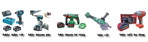 Các loại dụng cụ pin phổ biến tại THB Việt Nam