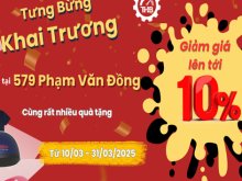 TƯNG BỪNG KHAI TRƯƠNG, GIẢM GIÁ 10%, QUÀ HẤP DẪN